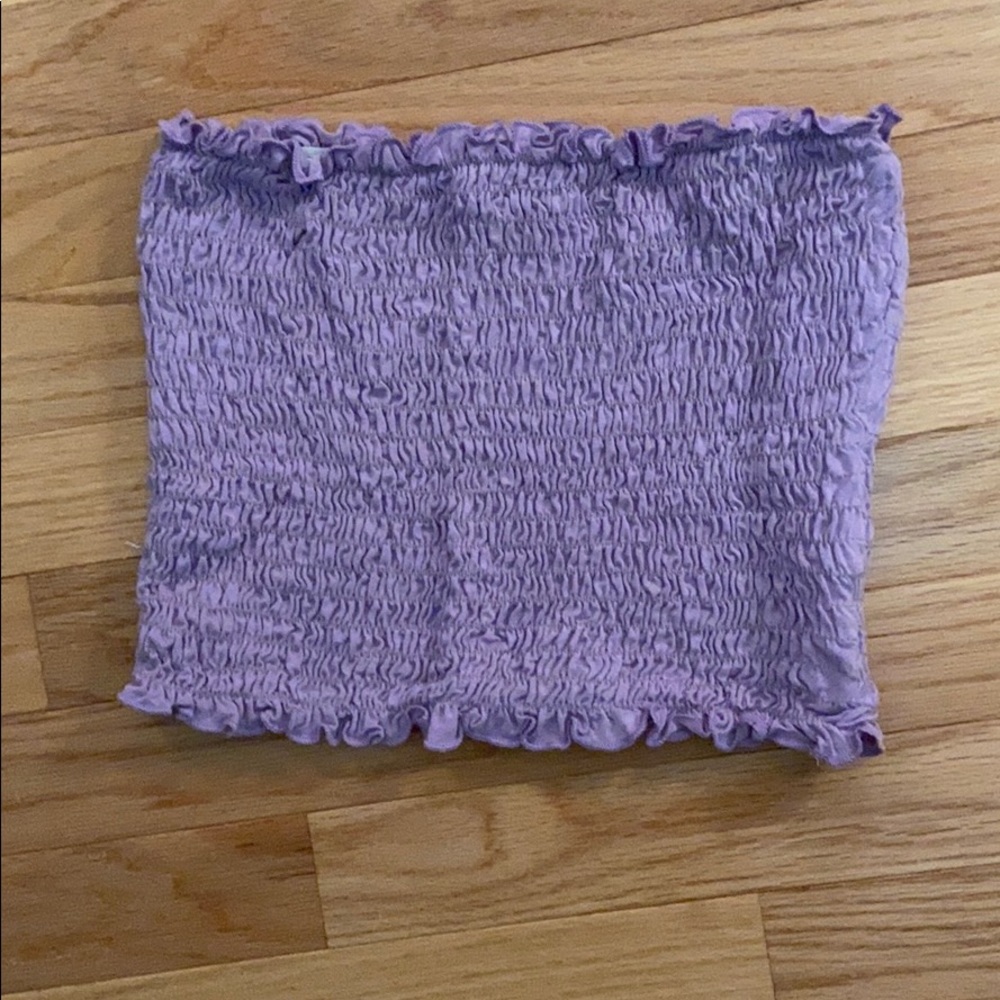 Purple scrunched tube top - Picture 1 of 1